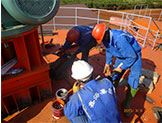 Workers are welding