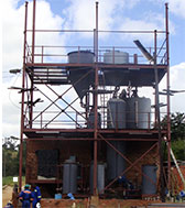 Desorption electrolysis system in installation