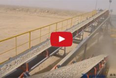 حزام الناقل في مجال البناء والتعدين
